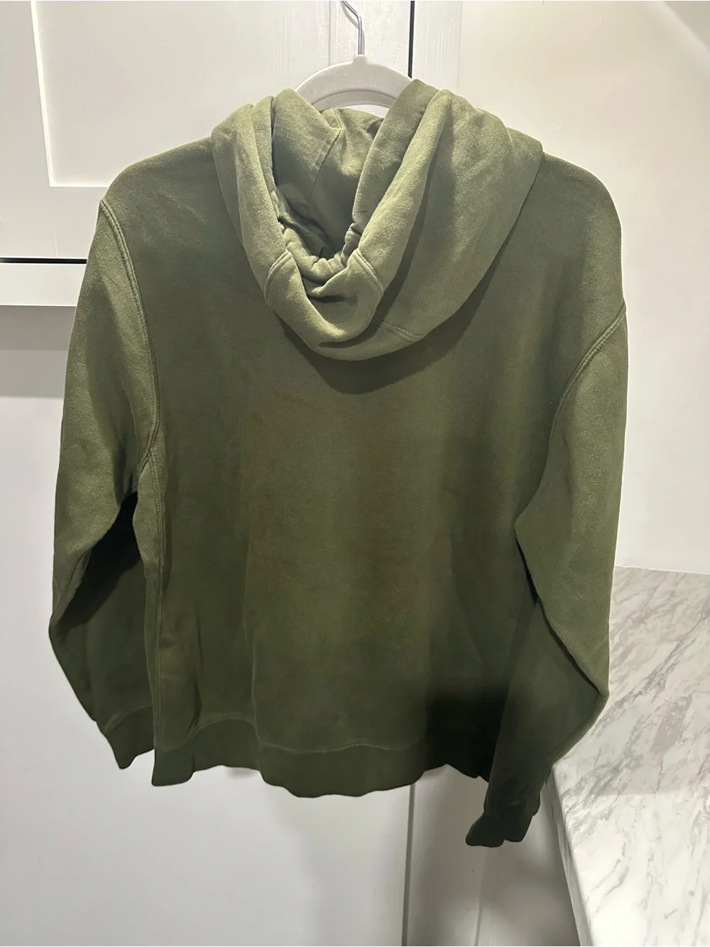 Nike Olive Green Pullover Hoodie with White Logo